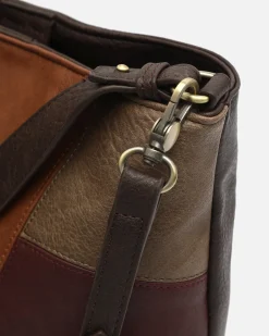 Bolso hobo estampado patchwork con neceser extraíble
