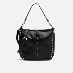 Bolso hobo grande con asa bandolera extraíble y detalles metálicos