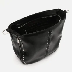 Bolso hobo grande con asa bandolera extraíble y detalles metálicos