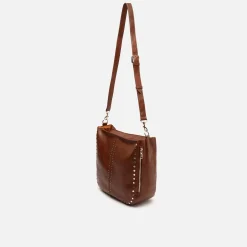 Bolso hobo grande con asa bandolera extraíble y detalles metálicos