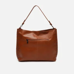 Bolso hobo grande con detalles metálicos