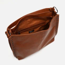 Bolso hobo grande con detalles metálicos