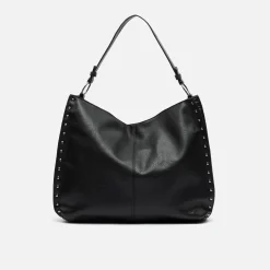 Bolso hobo grande con detalles metálicos