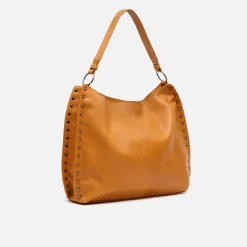 Bolso hobo grande con detalles metálicos