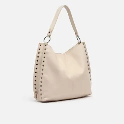 Bolso hobo grande con detalles metálicos