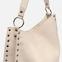 Bolso hobo grande con detalles metálicos