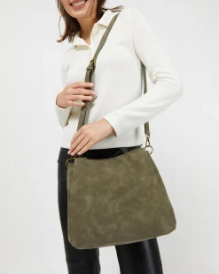 Bolso hobo mediano con asa bandolera extraíble