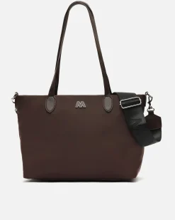 Bolso shopper de nylon con asa bandolera extraíble