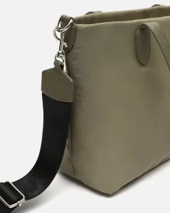 Bolso shopper de nylon con asa bandolera extraíble