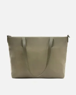 Bolso shopper de nylon con asa bandolera extraíble