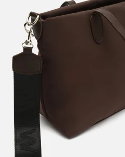 Bolso shopper de nylon con asa bandolera extraíble
