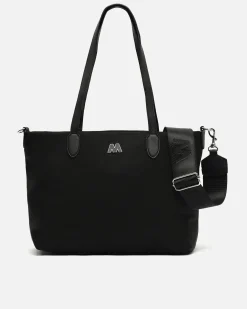 Bolso shopper de nylon con asa bandolera extraíble