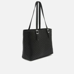 Bolso shopper grande con bolsillo para portátil (13") y estampado monogram