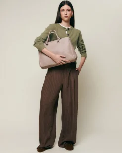 Bolso shopper grande con asa de mano