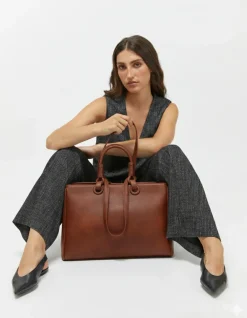 Bolso shopper grande con asa de mano