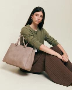 Bolso shopper grande con asa de mano