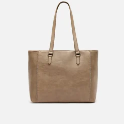 Bolso shopper grande con detalles metálicos