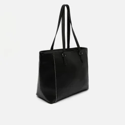 Bolso shopper grande con detalles metálicos