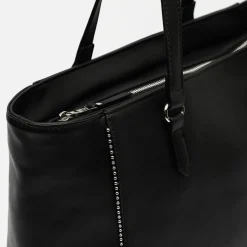 Bolso shopper grande con detalles metálicos