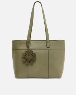 Bolso shopper grande con detalle colgante