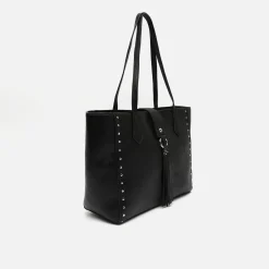 Bolso shopper grande con detalles metálicos