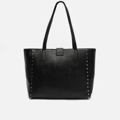 Bolso shopper grande con detalles metálicos