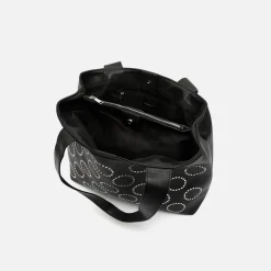 Bolso shopper grande con detalles metálicos