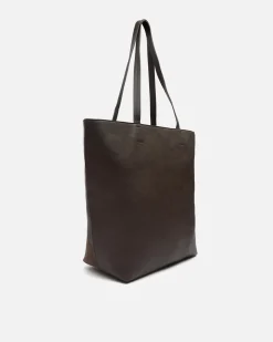 Bolso shopper grande efecto ante