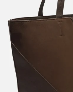 Bolso shopper grande efecto ante