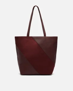 Bolso shopper grande efecto ante