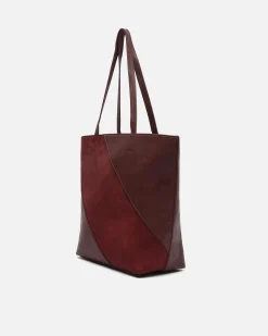 Bolso shopper grande efecto ante