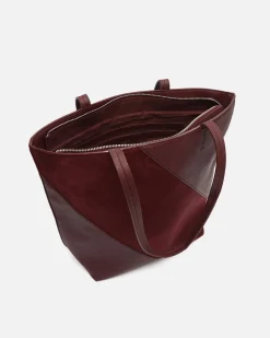 Bolso shopper grande efecto ante