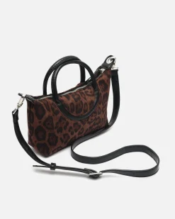 Bolso tote de fiesta animal print y asa bandolera extraíble