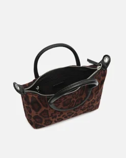 Bolso tote de fiesta animal print y asa bandolera extraíble
