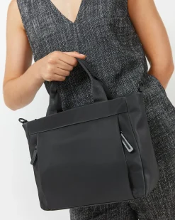 Bolso tote mediano en nylon con asa bandolera extraíble