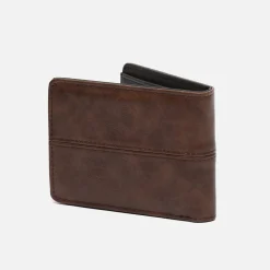 Cartera con compartimento para billetes, tarjetas y monedas