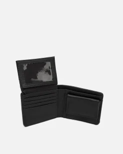 Cartera con compartimento para billetes, tarjetas y monedas