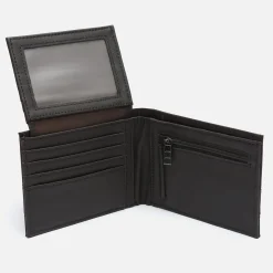 Cartera con compartimento para billetes, tarjetas y monedas
