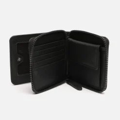 Cartera con tarjetas y monedas con cierrre de cremallera