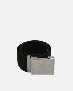 Cinturón liso de tela con hebilla cuadrada