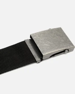 Cinturón liso de tela con hebilla cuadrada