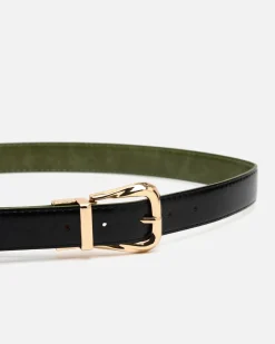 Cinturón reversible con hebilla cuadrada