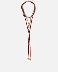 Collar largo con detalles