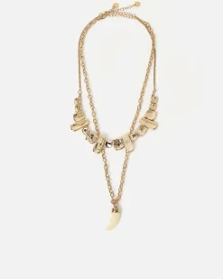 Conjunto de collar largo con colgante