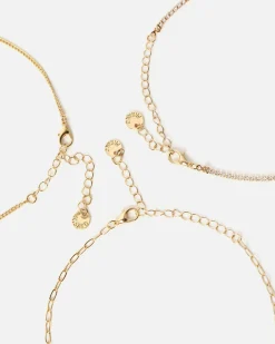 Conjunto de collares largo con strass