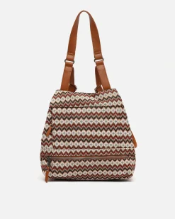 Mochila antirrobo con estampado jacquard