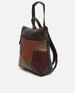 Mochila antirrobo con estampado patchwork