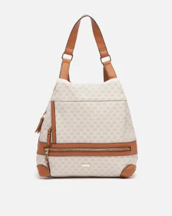 Mochila antirrobo con estampado monograma