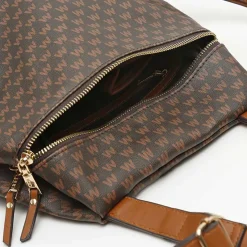 Mochila antirrobo con estampado monograma