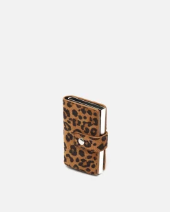 Monedero pequeño animal print con compartimento para billetes y tarjetas